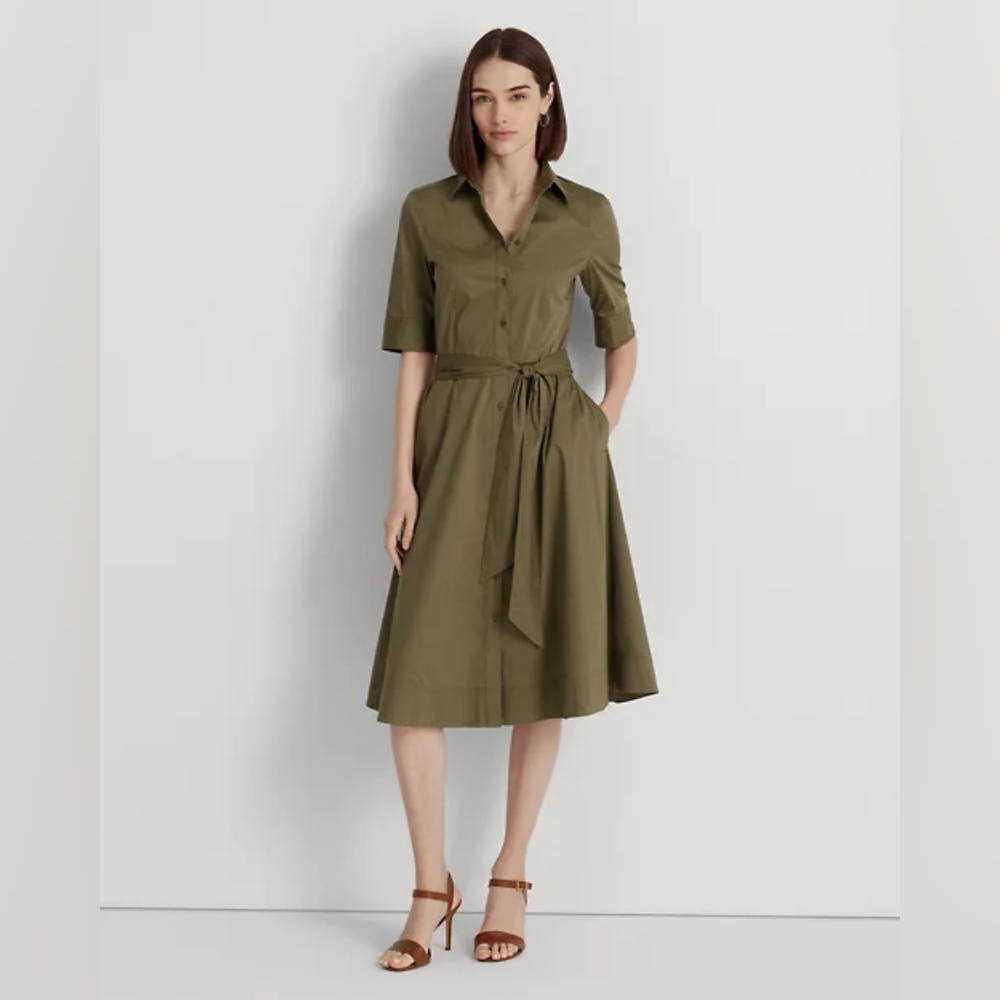 Ralph Lauren Green A-Line Shirt Dress